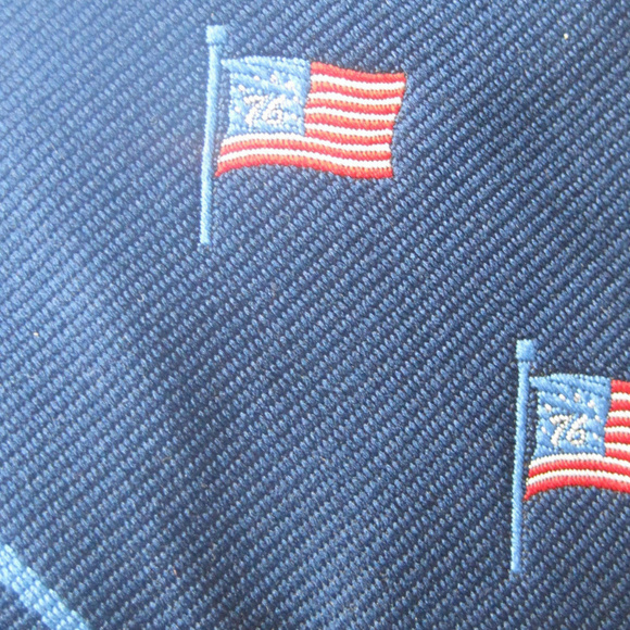 GOLDEN CLASP Mens Tie PRINCE CONSORT American Flag - Picture 2 of 6